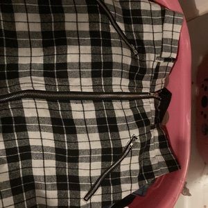 Black checkers skirt